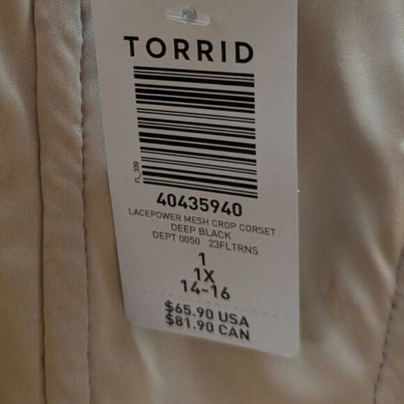 NWT Torrid 1X lace crop top corset sexy pin-up rockabilly goth vampire romantic - Picture 4 of 4